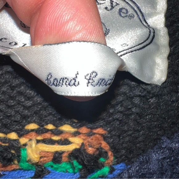 Vintage Eagle’s Eye 1995 Hand Knit Button Front Sweater Academia Size Small - Picture 6 of 14